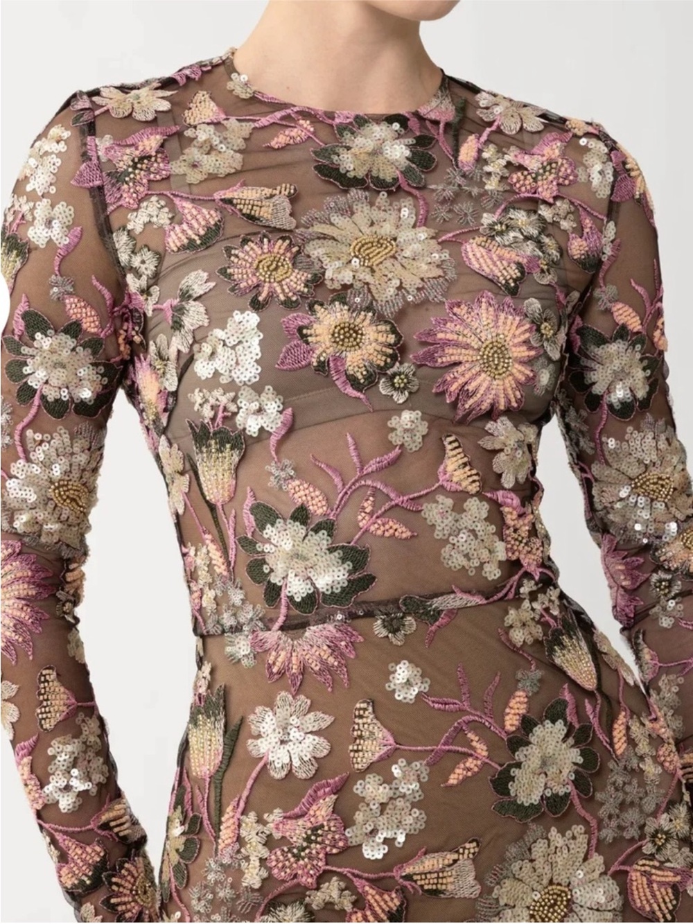 ✨NEW✨SAU LEE Goldie Dress Maxi Gown
Long Sleeve Beaded Floral - Picture 5 of 15
